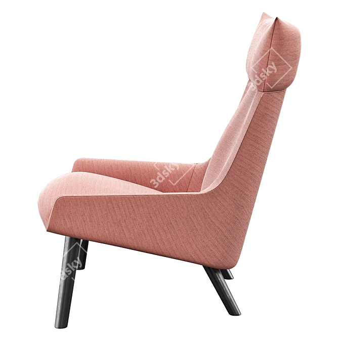 Modern Wendelbo Armchair 3D model image 3