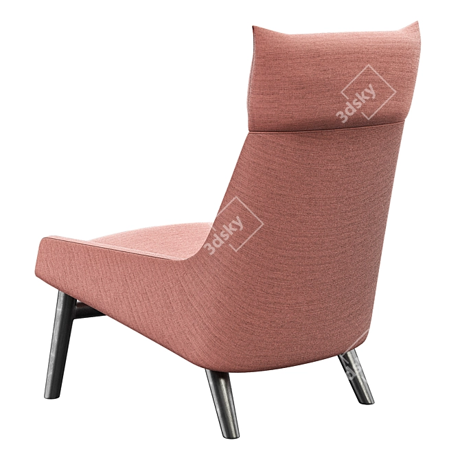 Modern Wendelbo Armchair 3D model image 4