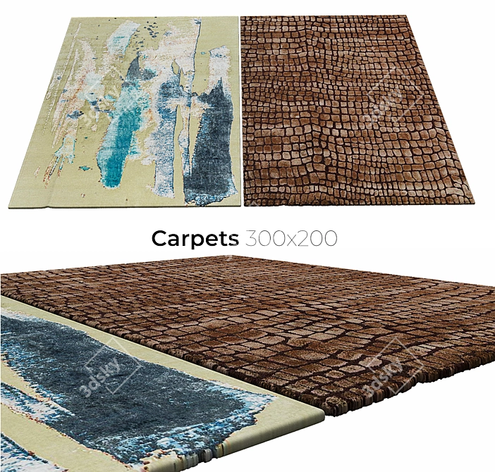 Elegant Interior Carpets 3D model image 1