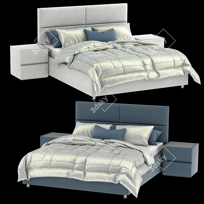 Elevating Bed ORLANDO and Curbstone OSCAR 3D model image 2