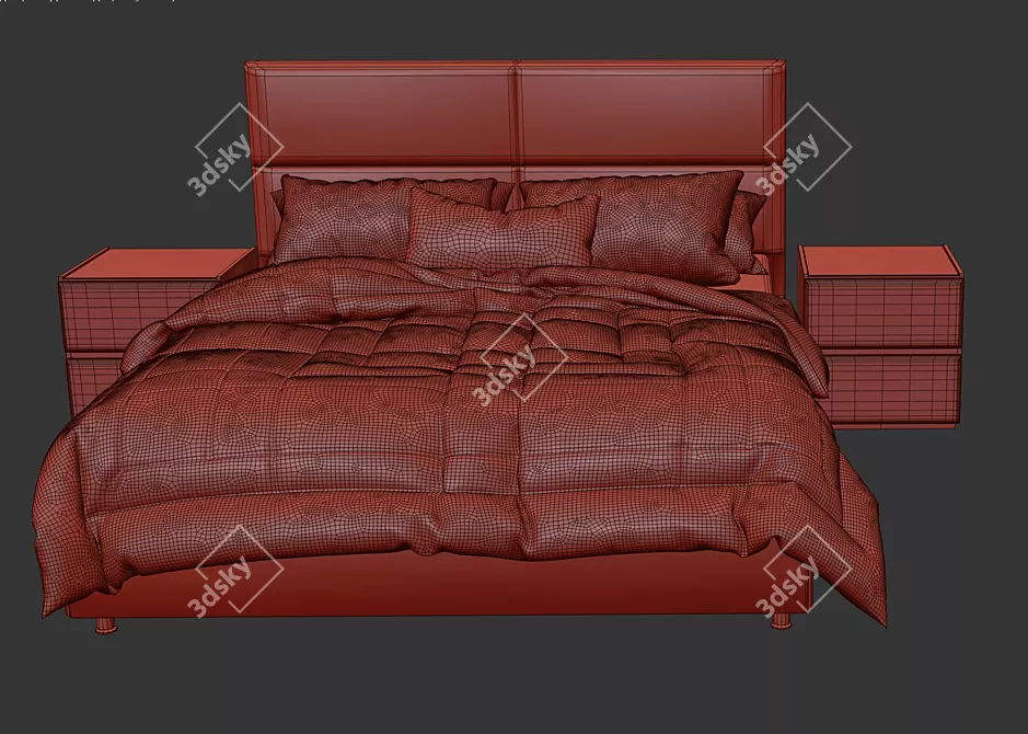 Elevating Bed ORLANDO and Curbstone OSCAR 3D model image 4