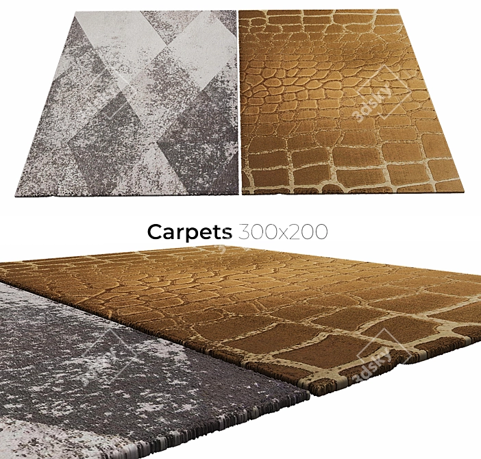 Stylish Interior Carpets 3D model image 1