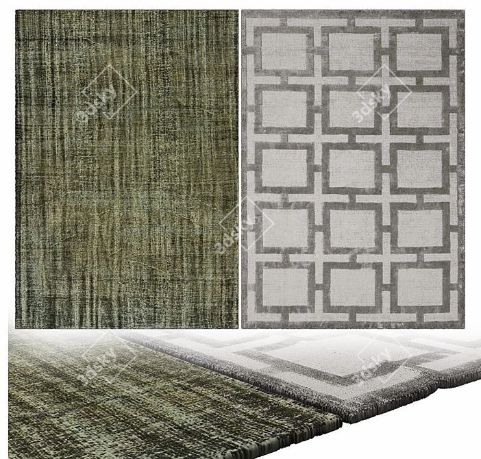 Stylish Interior Carpets 3D model image 2