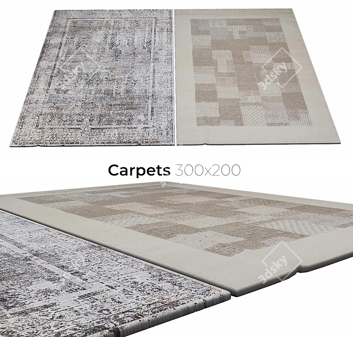 Stylish Interior Carpets 3D model image 1