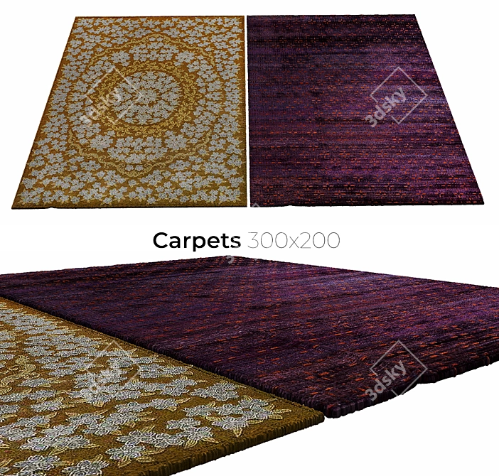 Elegant Interior Carpets 3D model image 1