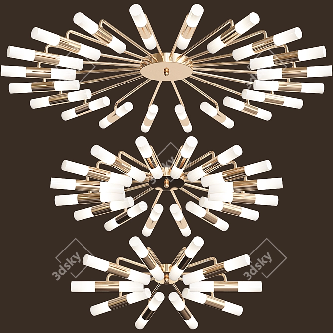 Elegant Bogates Bastone Chandelier 3D model image 2