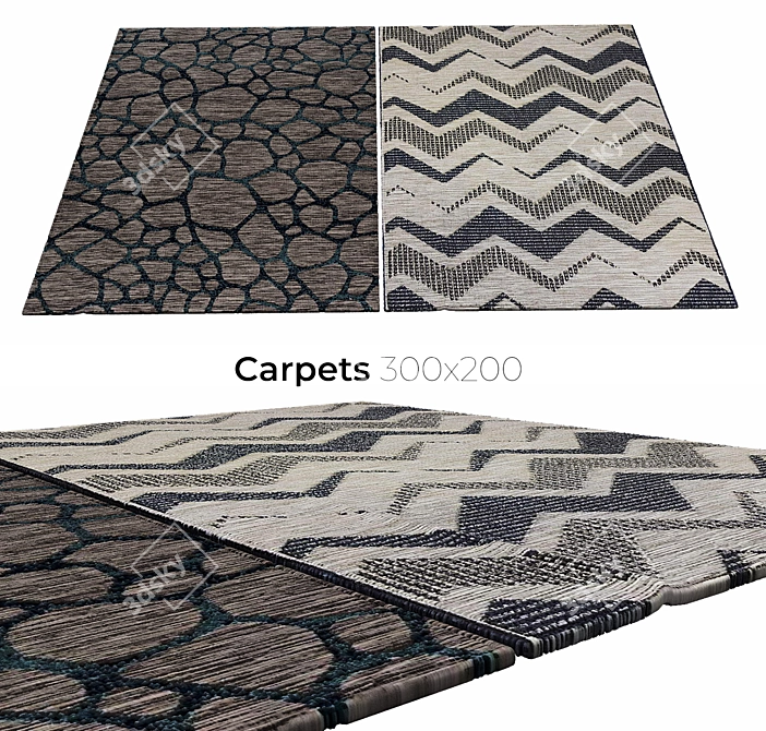 Elegant Interior Carpets 3D model image 1