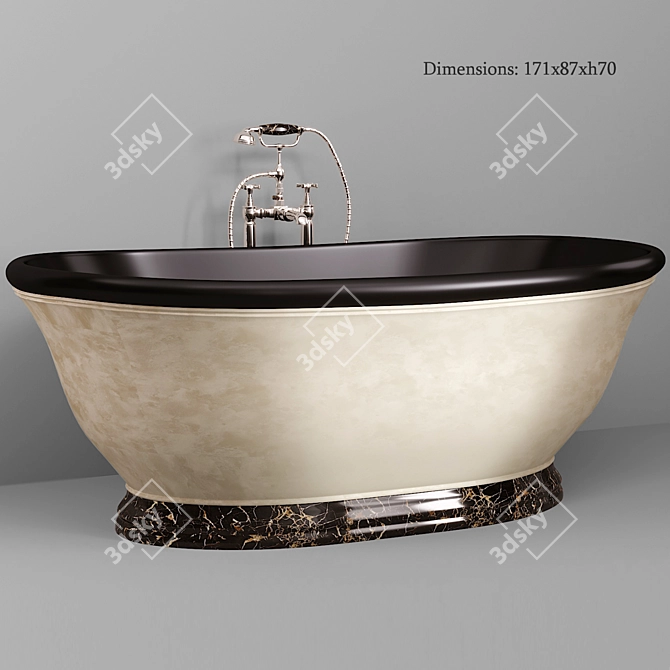 Elegant Devon&Devon Aurora30 Freestanding Tub 3D model image 1