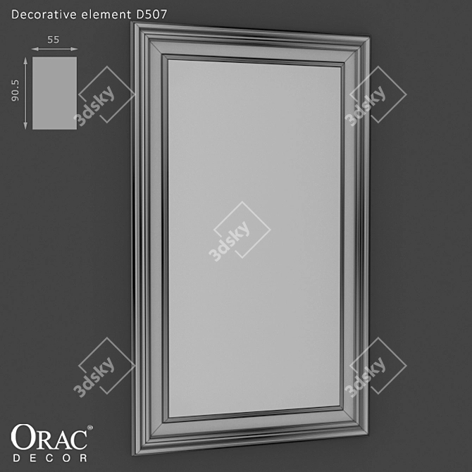 Orac Decor D507: Stylish Wall Panel 3D model image 2