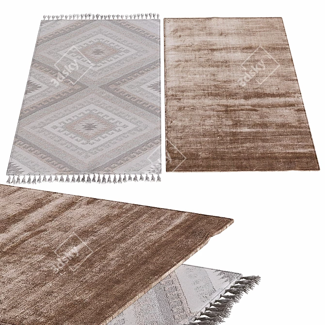 Elegant Polysilk Carpets 3D model image 1