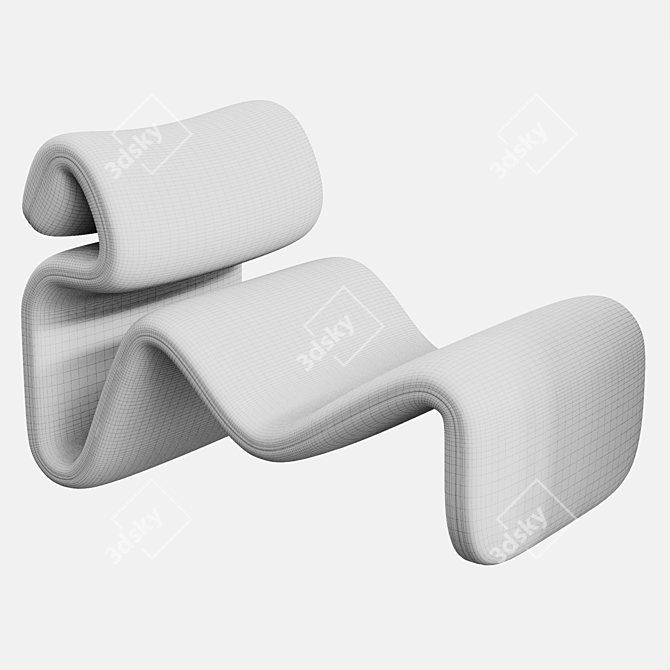 Sleek and Stylish Etcetera Chair 3D model image 3