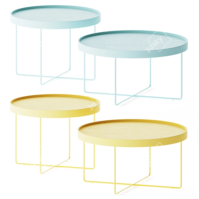 Passepartout Round Coffee Table: Sleek and Stylish 3D model image 1