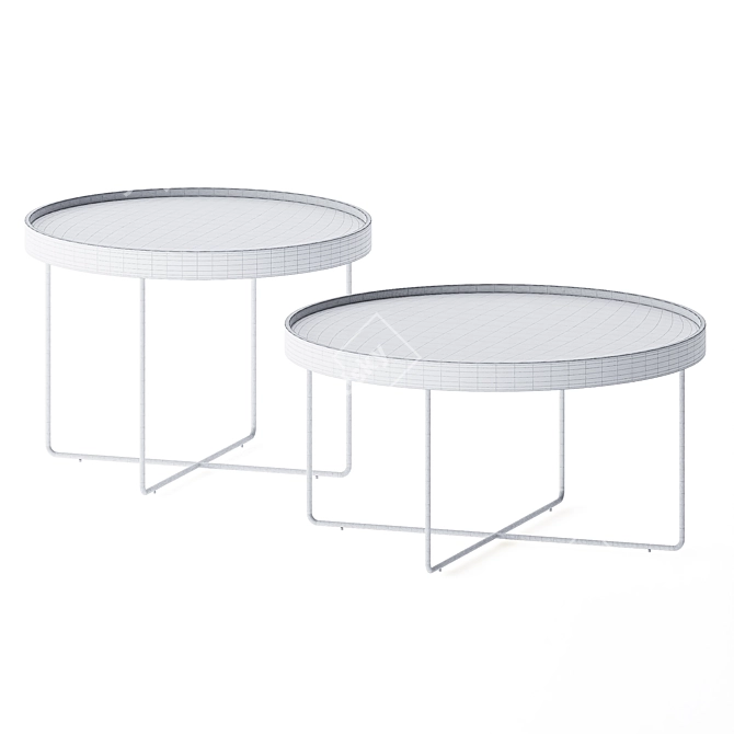 Passepartout Round Coffee Table: Sleek and Stylish 3D model image 4