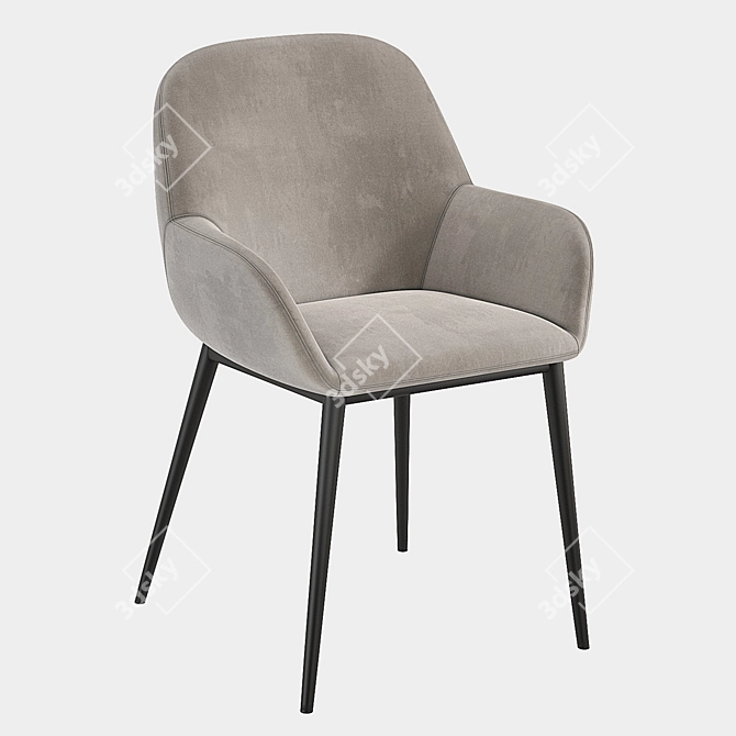 LaFORMA KONNA Velvet Chair: Barcelona Living 3D model image 4