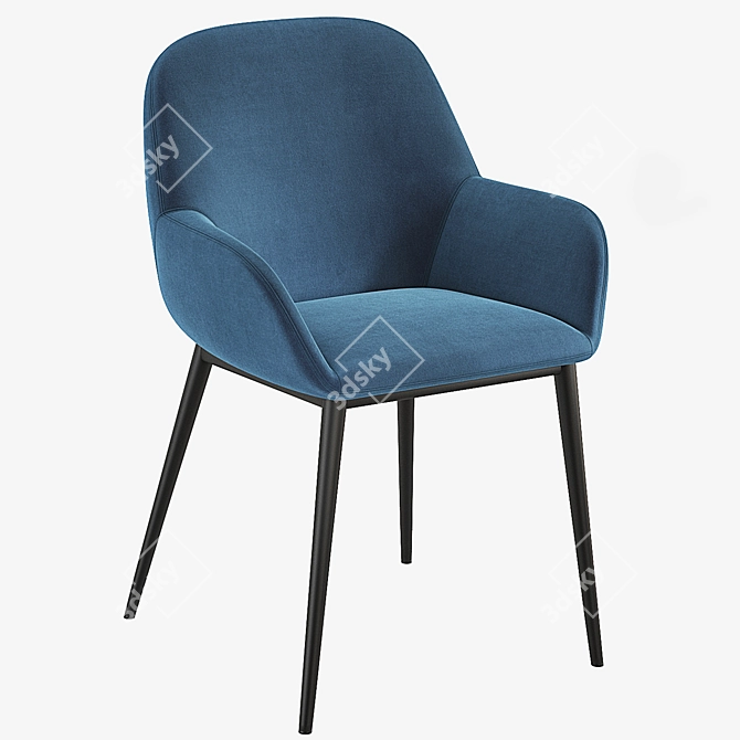 LaFORMA KONNA Velvet Chair: Barcelona Living 3D model image 7