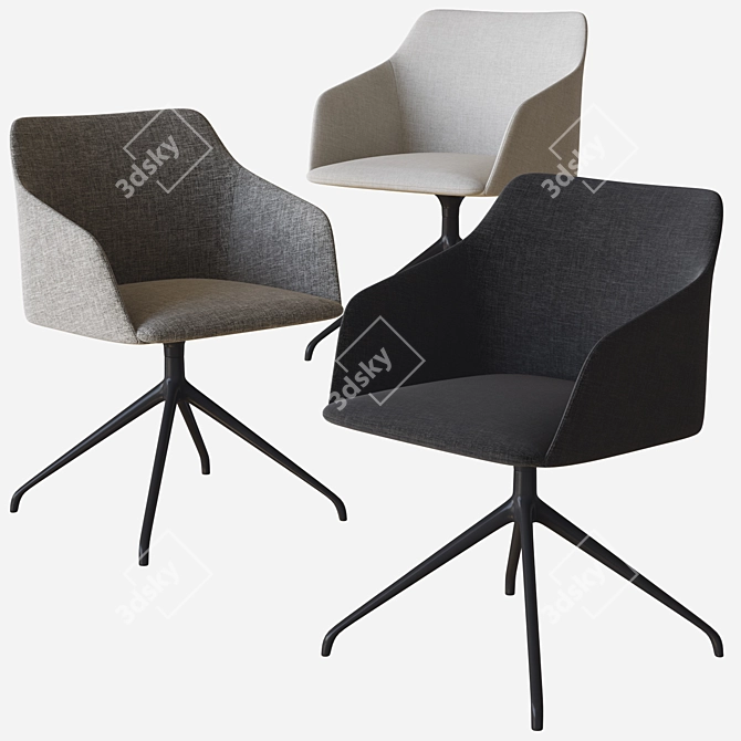 Sleek Elle Chair: Calligaris 3D model image 2