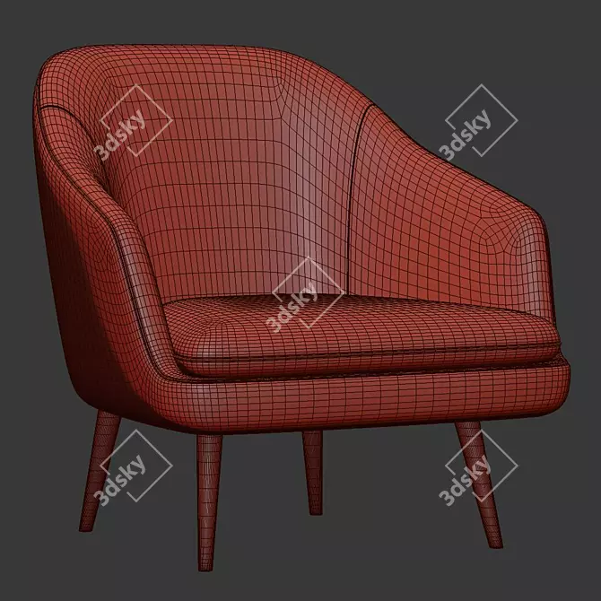 Elevate Your Space with the Garret Armchair 3D model image 5