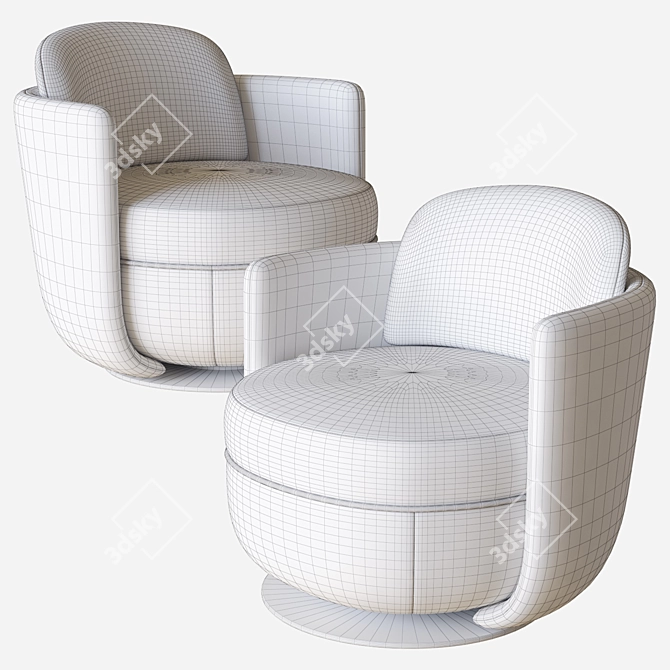 3D Miles Swivel Lounge Chair 3D model image 3