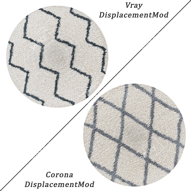 Round Carpets Set for Versatile Perspectives. 3D model image 2