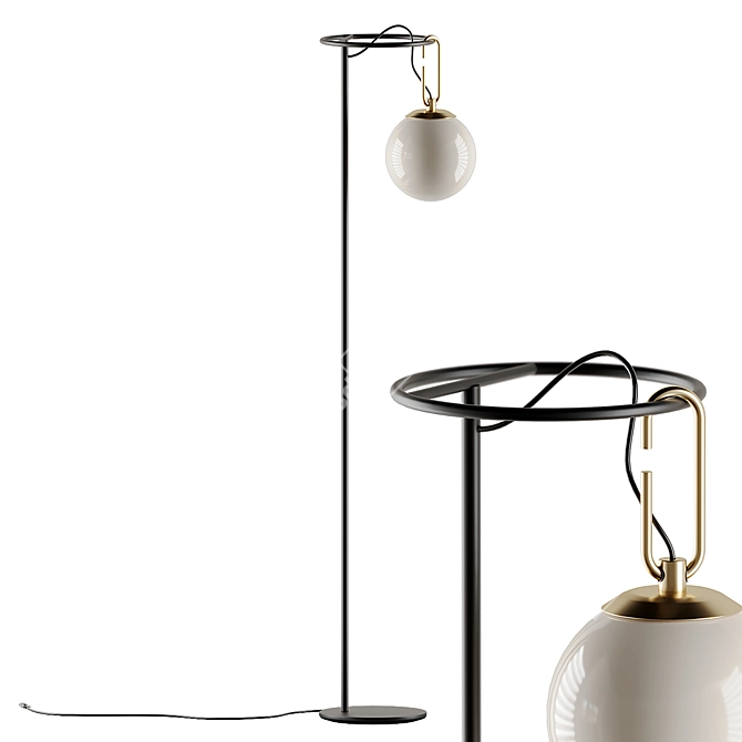 Sleek and Stylish Artemide NH 22 Floor Lamp 3D model image 1