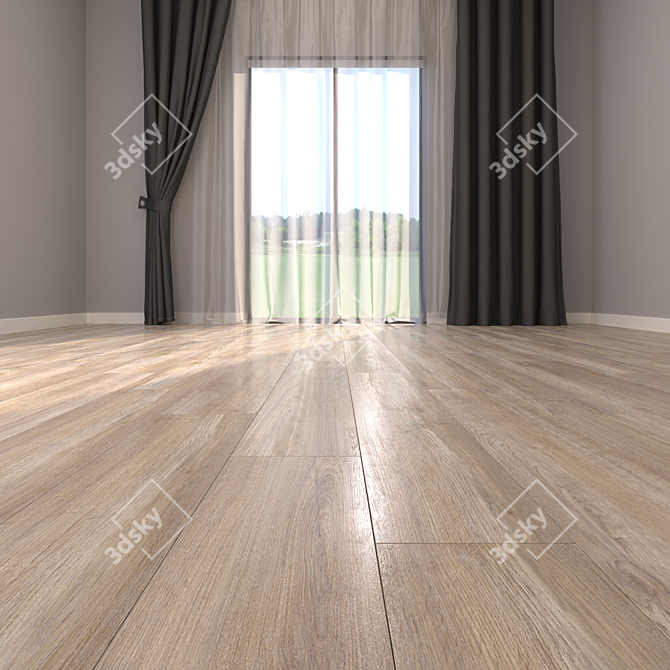 Boreal Sand Parquet - Multi-Texture 20x120 cm 3D model image 2