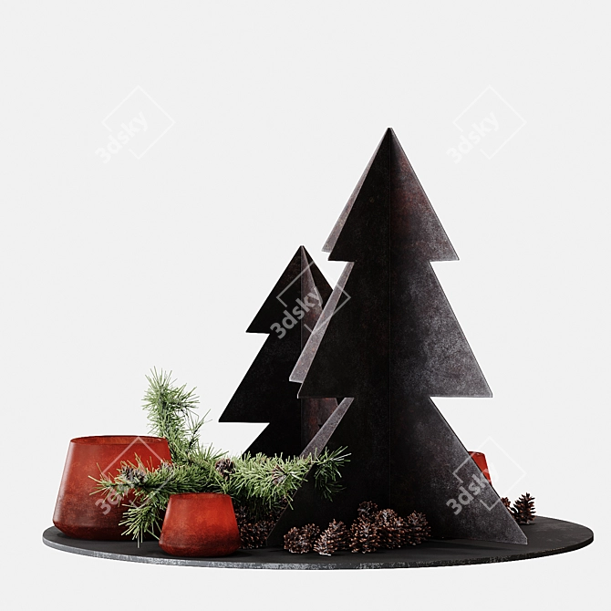 Holiday Bliss: New Year's Decor 3D model image 3