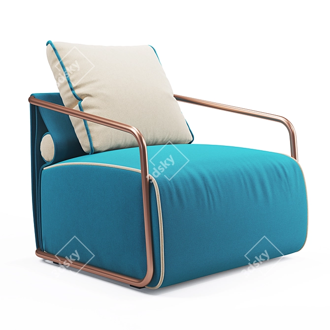 Adex Lounge Armchair: Chic, Comfortable, and Stylish 3D model image 5