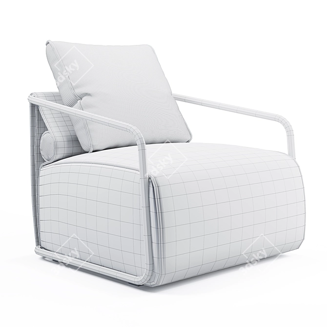 Adex Lounge Armchair: Chic, Comfortable, and Stylish 3D model image 4