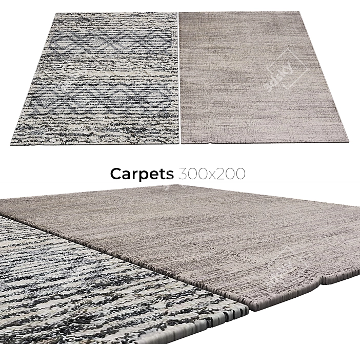 Stylish Interior Carpets 3D model image 1