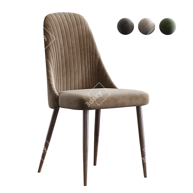 Elegant Bar Chair 3D model image 1