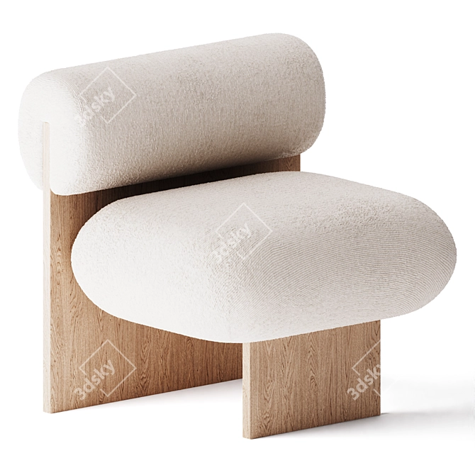 Fomu L'Art Lounge Chair: Elegant and Comfortable 3D model image 4