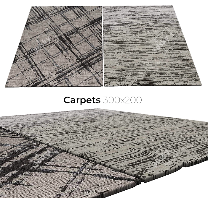 Stylish Interior Carpets 3D model image 1