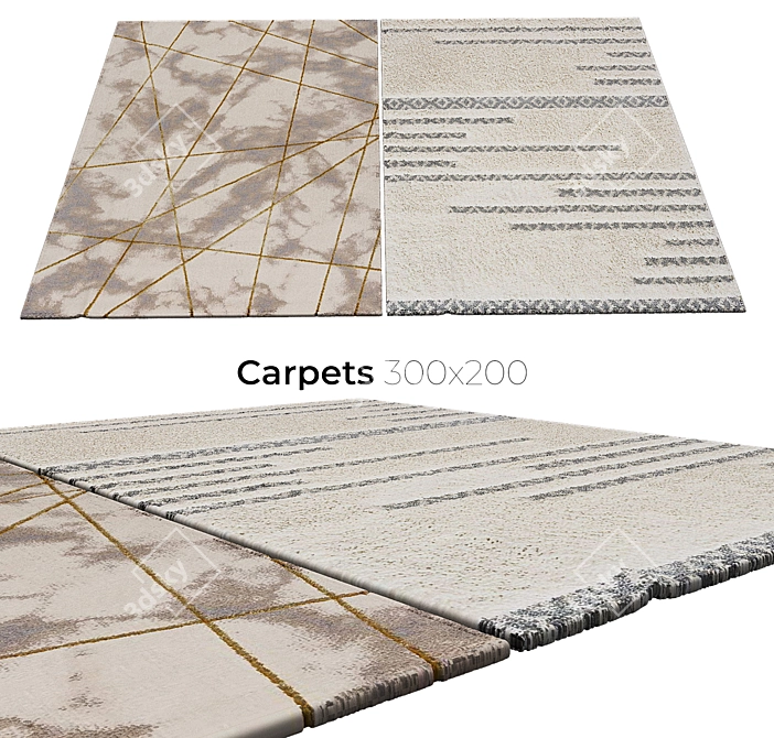 Stylish Interior Carpets 3D model image 1