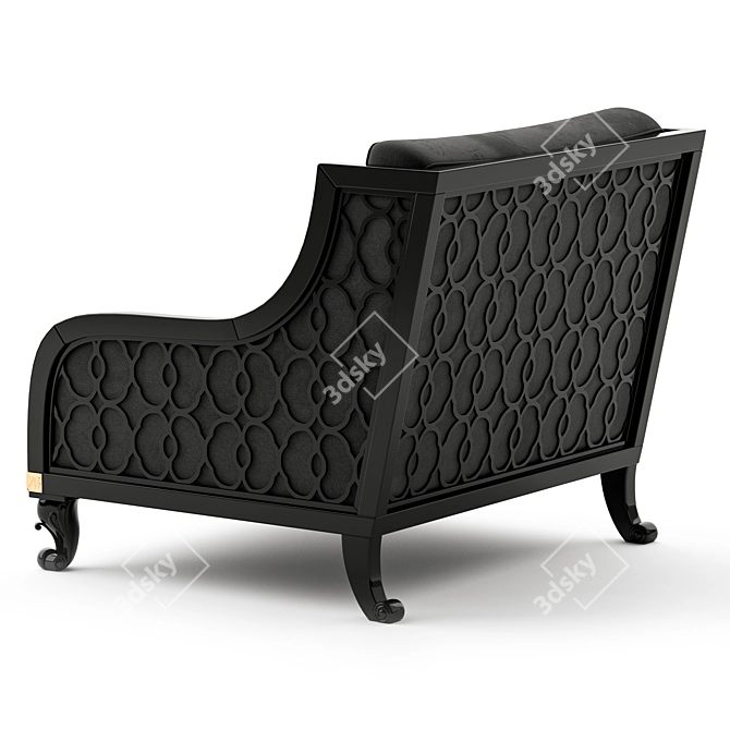 Bruno Zampa Club Wide Armchair: Elegant and Comfortable 3D model image 2