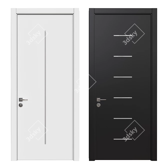  Sleek Interior Door 3D model image 1