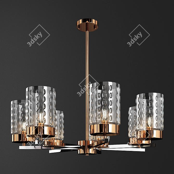 Elegant Crystal Chandelier 3D model image 1