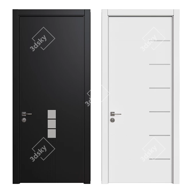 Elegant Interior Door: Render Vray 3D model image 1