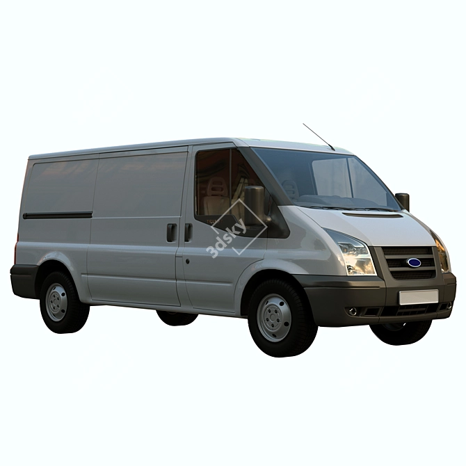 Title: Ford Transit 2006-2014, Medium Base, Low, Cargo Van 3D model image 1