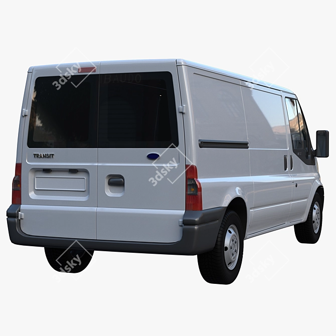 Title: Ford Transit 2006-2014, Medium Base, Low, Cargo Van 3D model image 4