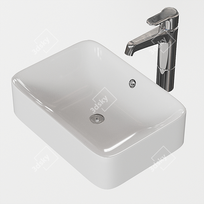 Sleek and Functional: Ikea HÖRVIK Sink 3D model image 2