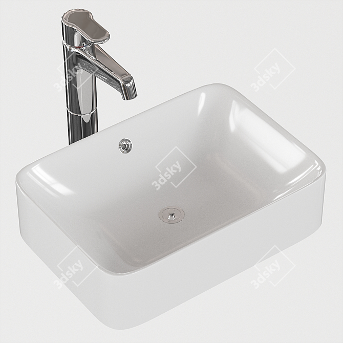 Sleek and Functional: Ikea HÖRVIK Sink 3D model image 3