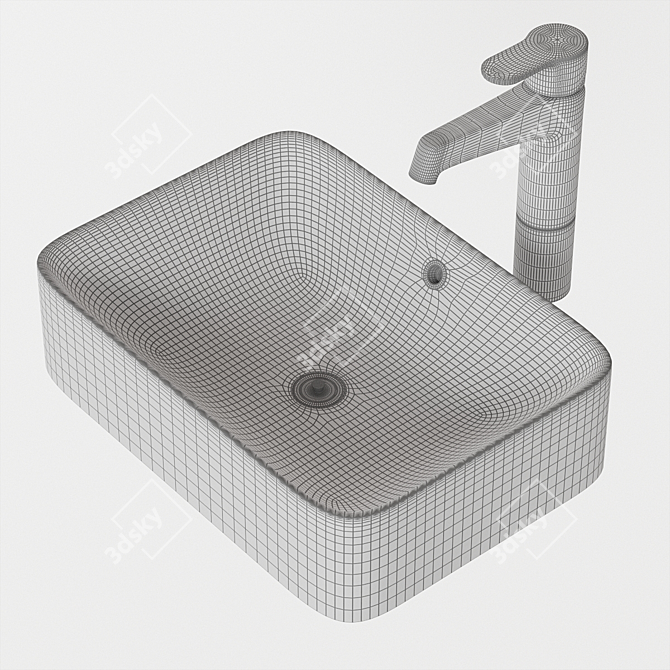 Sleek and Functional: Ikea HÖRVIK Sink 3D model image 5