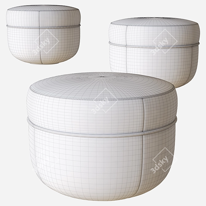 Miles Domi Pouf: Sleek 3D Design 3D model image 3