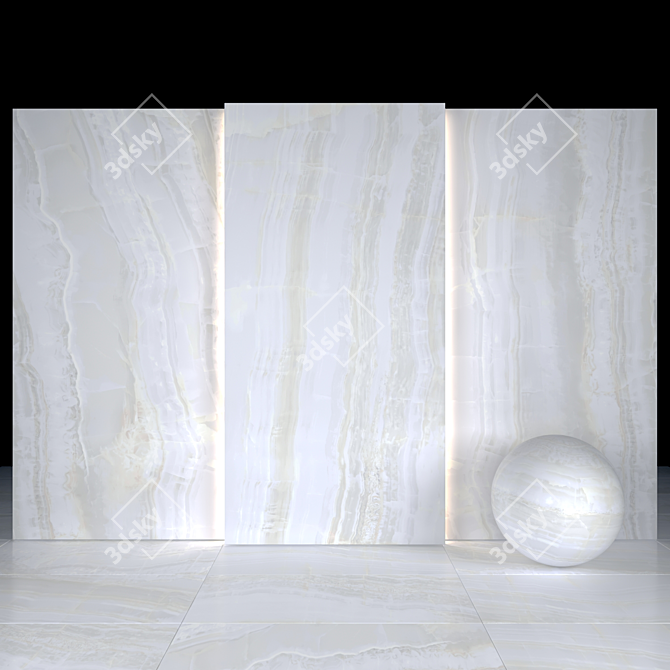 Elegant Lumina White Marble: 10 Textures 3D model image 1