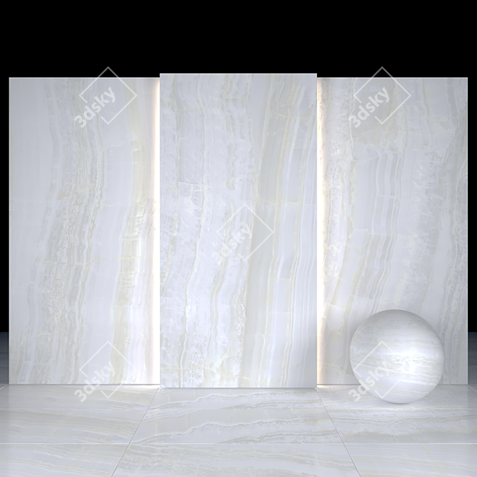 Elegant Lumina White Marble: 10 Textures 3D model image 2