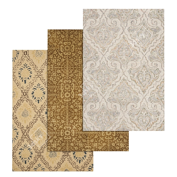 Elegant Carpets Set 3D model image 1