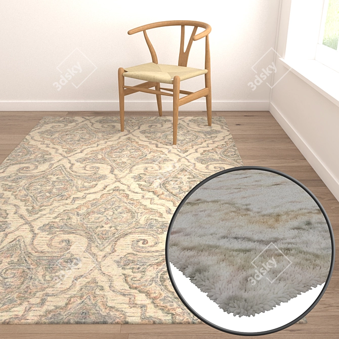 Elegant Carpets Set 3D model image 5