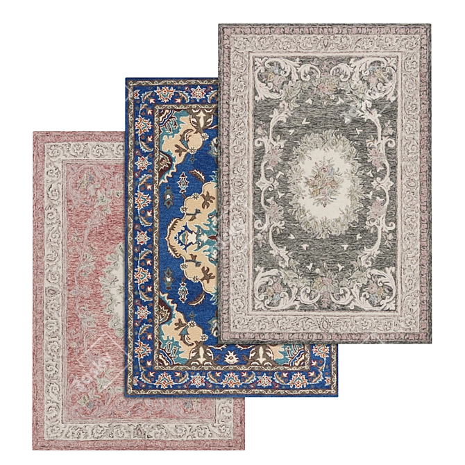 High-Quality Carpet Set 3D model image 1