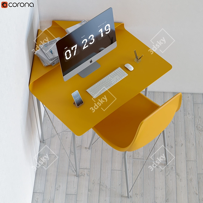 Modern Office Furniture Set 3D model image 2