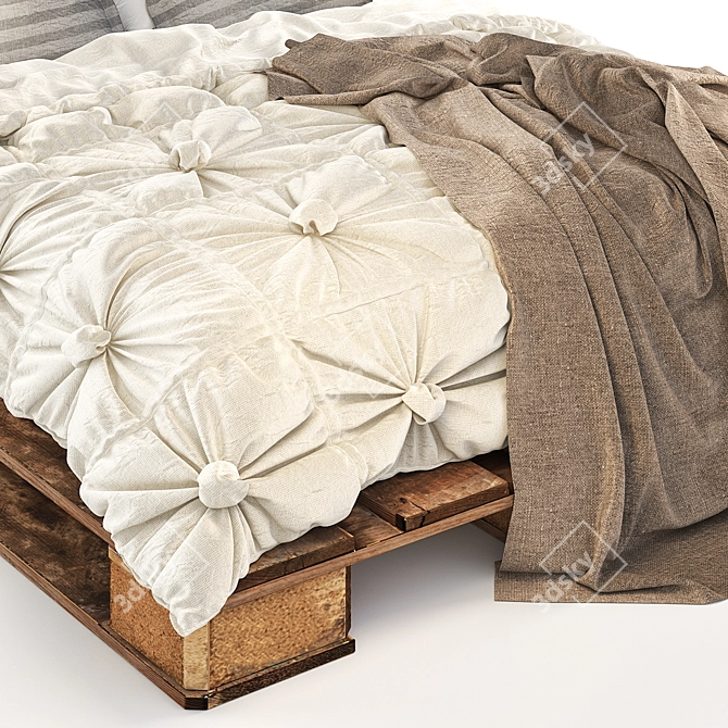 Modern Dream Bed: Sleek and Stylish 3D model image 4